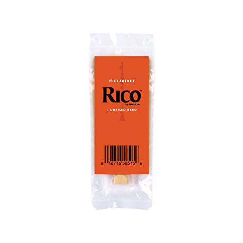 D’Addario Woodwinds - Rico Bb Clarinet Reeds - Reeds for Bb Clarinet - Crafted for Beginners, Students, Educators - Strength 2.5, 10-pack