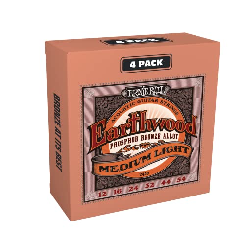 Ernie Ball Earthwood Light Phosphor Bronze Acoustic Guitar Strings, 11-52 Gauge (P02148)