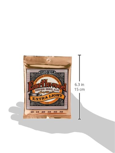 Ernie Ball Earthwood Light Phosphor Bronze Acoustic Guitar Strings, 11-52 Gauge (P02148)