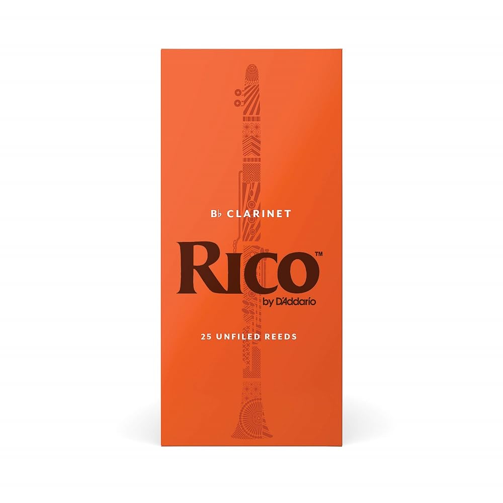 D’Addario Woodwinds - Rico Bb Clarinet Reeds - Reeds for Bb Clarinet - Crafted for Beginners, Students, Educators - Strength 2.5, 10-pack