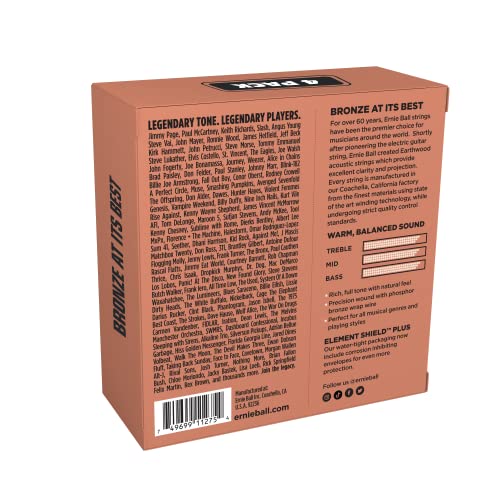 Ernie Ball Earthwood Light Phosphor Bronze Acoustic Guitar Strings, 11-52 Gauge (P02148)