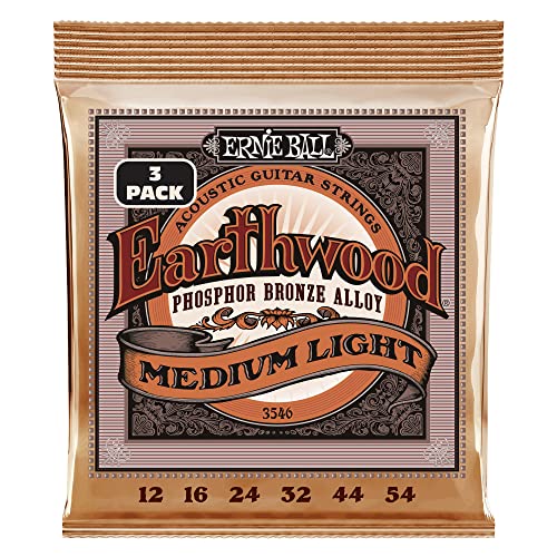 Ernie Ball Earthwood Light Phosphor Bronze Acoustic Guitar Strings, 11-52 Gauge (P02148)