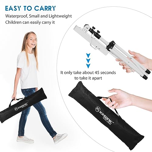 K KASONIC - Music Stand, 2 in 1 Dual-Use Folding Sheet Music Stand & Desktop Book Stand, Portable Lightweight with Music Sheet Clip Holder & Carrying Bag Suitable for Instrumental Performance (Black)