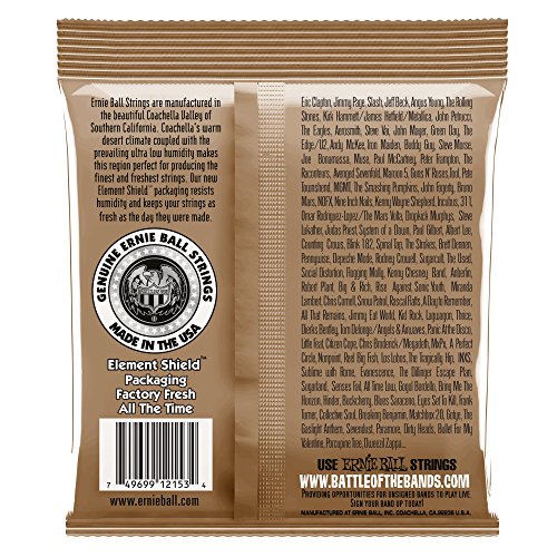 Ernie Ball Earthwood Light Phosphor Bronze Acoustic Guitar Strings, 11-52 Gauge (P02148)
