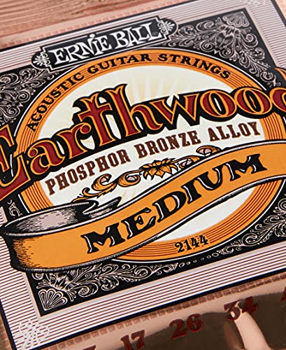 Ernie Ball Earthwood Light Phosphor Bronze Acoustic Guitar Strings, 11-52 Gauge (P02148)