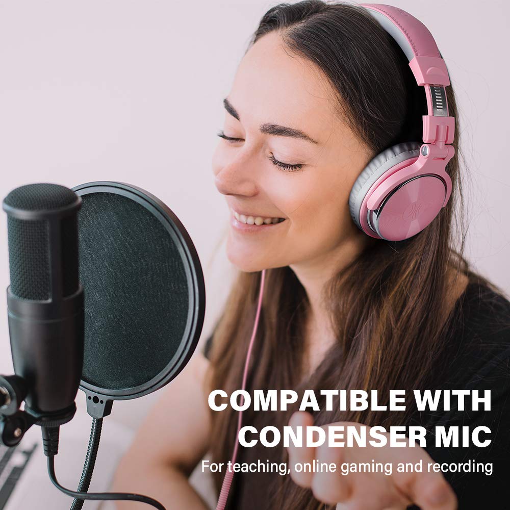 OneOdio Wired Over Ear Headphones Studio Monitor & Mixing DJ Stereo Headsets with 50mm Neodymium Drivers and 1/4 to 3.5mm Jack for AMP Computer Recording Podcast Keyboard Guitar Laptop - Black