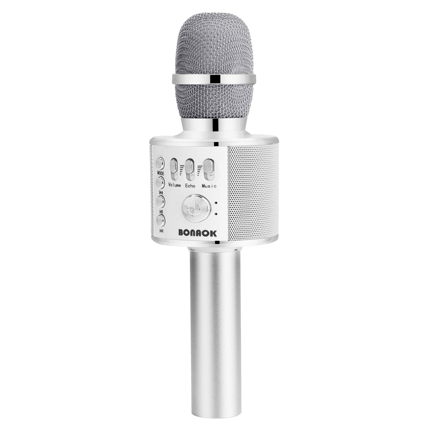BONAOK Wireless Bluetooth Karaoke Microphone, 3-in-1 Portable Handheld Mic Speaker for All Smartphones,Gifts for Girls Kids Adults All Age Q37(Rose Gold)