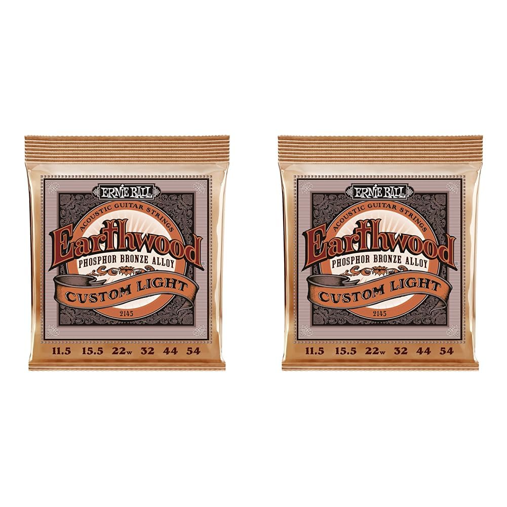 Ernie Ball Earthwood Light Phosphor Bronze Acoustic Guitar Strings, 11-52 Gauge (P02148)