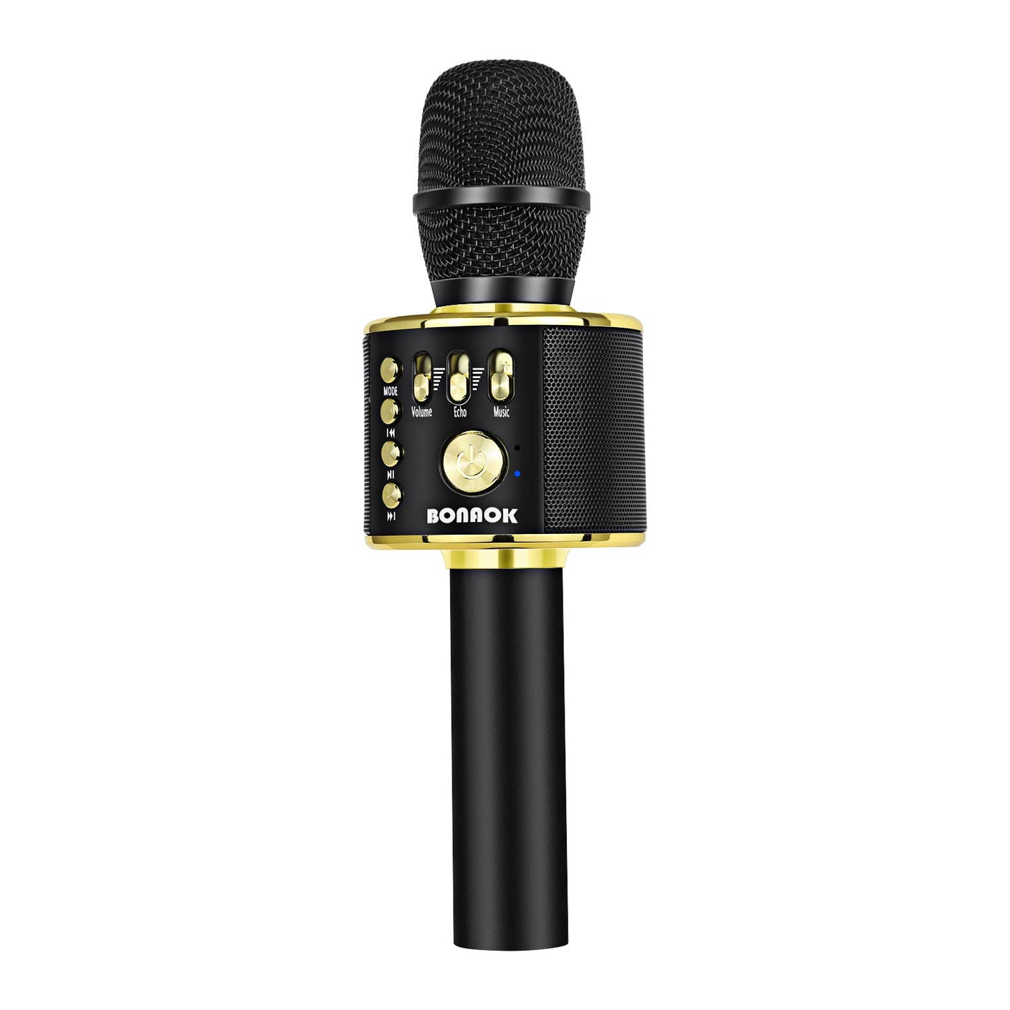 BONAOK Wireless Bluetooth Karaoke Microphone, 3-in-1 Portable Handheld Mic Speaker for All Smartphones,Gifts for Girls Kids Adults All Age Q37(Rose Gold)