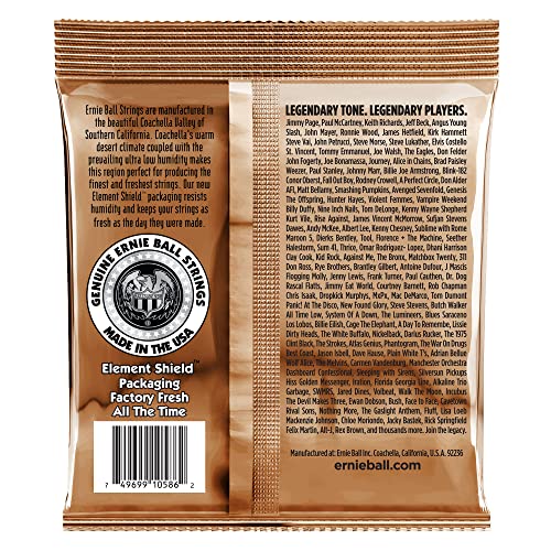 Ernie Ball Earthwood Light Phosphor Bronze Acoustic Guitar Strings, 11-52 Gauge (P02148)