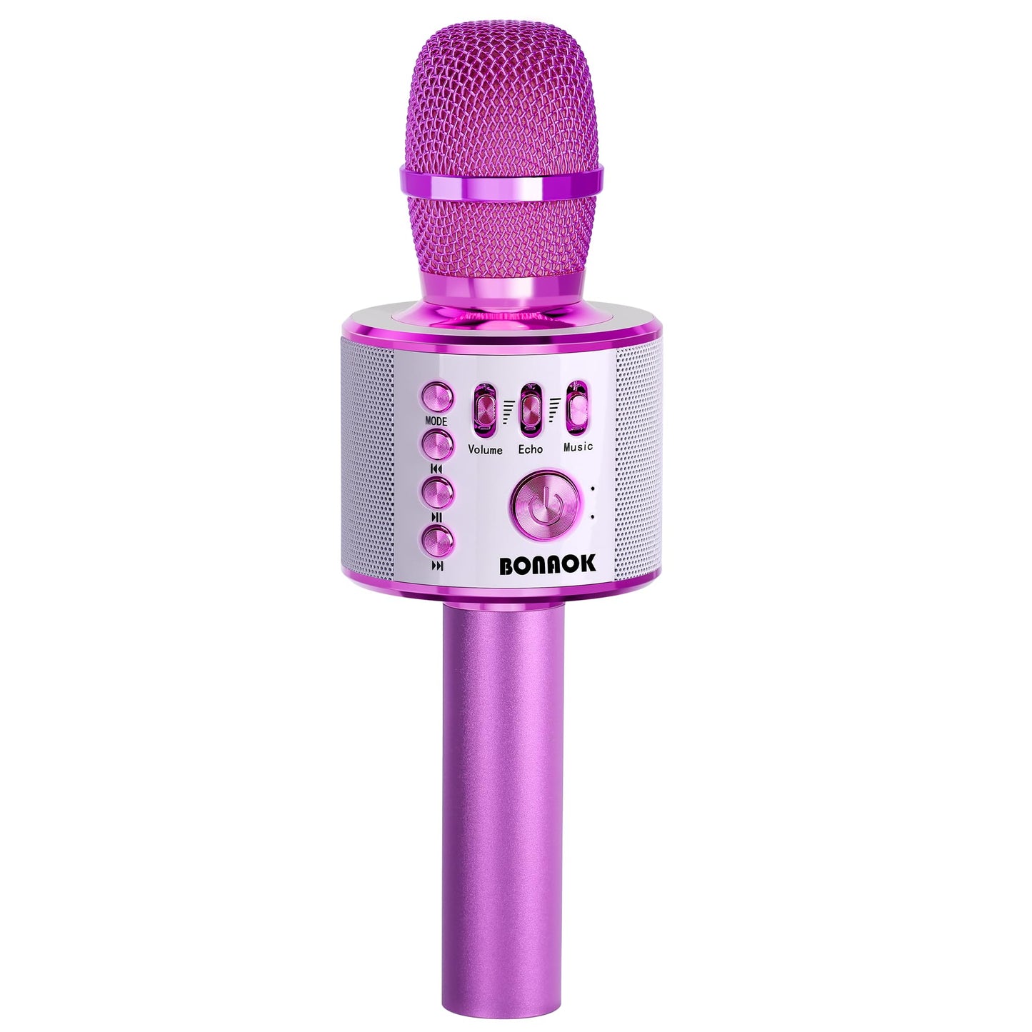 BONAOK Wireless Bluetooth Karaoke Microphone, 3-in-1 Portable Handheld Mic Speaker for All Smartphones,Gifts for Girls Kids Adults All Age Q37(Rose Gold)