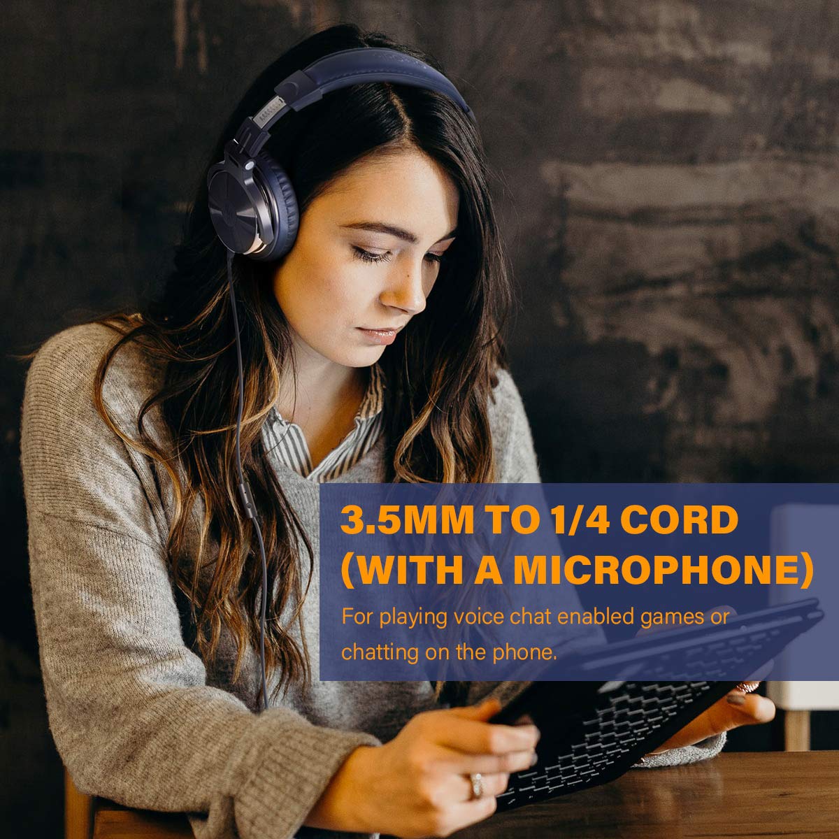 OneOdio Wired Over Ear Headphones Studio Monitor & Mixing DJ Stereo Headsets with 50mm Neodymium Drivers and 1/4 to 3.5mm Jack for AMP Computer Recording Podcast Keyboard Guitar Laptop - Black