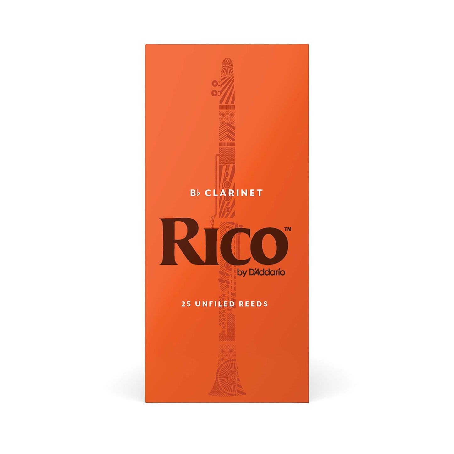 D’Addario Woodwinds - Rico Bb Clarinet Reeds - Reeds for Bb Clarinet - Crafted for Beginners, Students, Educators - Strength 2.5, 10-pack