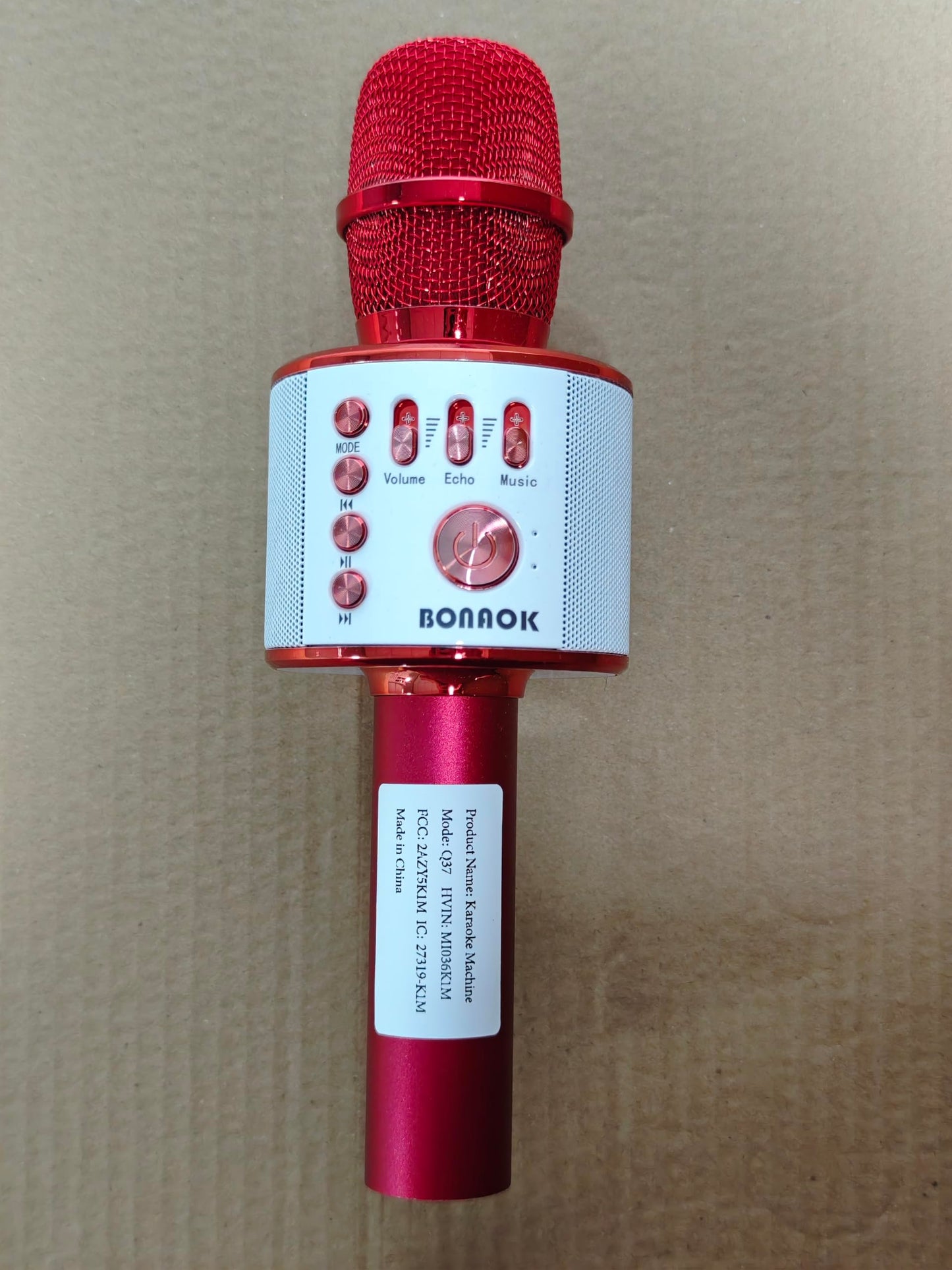 BONAOK Wireless Bluetooth Karaoke Microphone, 3-in-1 Portable Handheld Mic Speaker for All Smartphones,Gifts for Girls Kids Adults All Age Q37(Rose Gold)