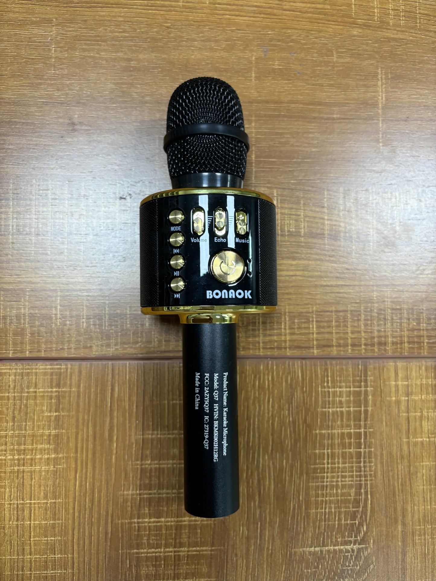BONAOK Wireless Bluetooth Karaoke Microphone, 3-in-1 Portable Handheld Mic Speaker for All Smartphones,Gifts for Girls Kids Adults All Age Q37(Rose Gold)