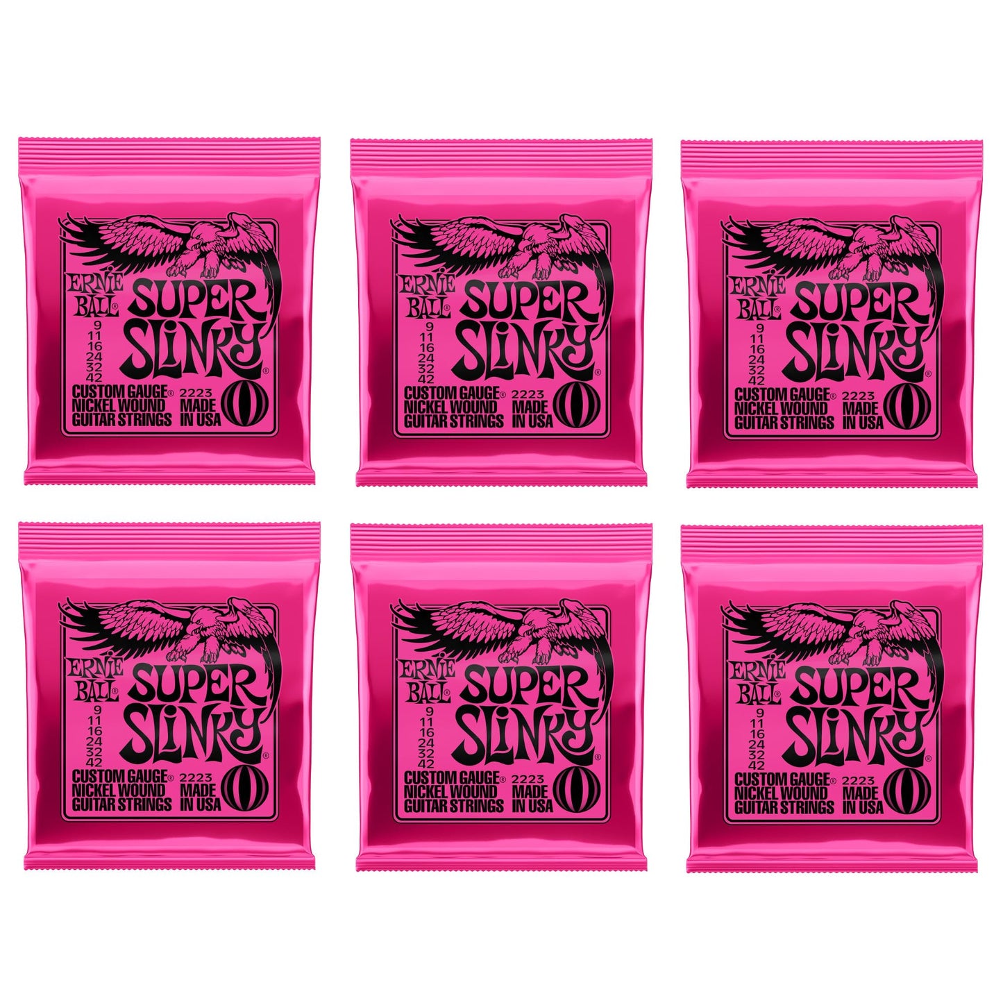 Ernie Ball Regular Slinky Nickel Wound Electric Guitar Strings 3 Pack - 10-46 Gauge