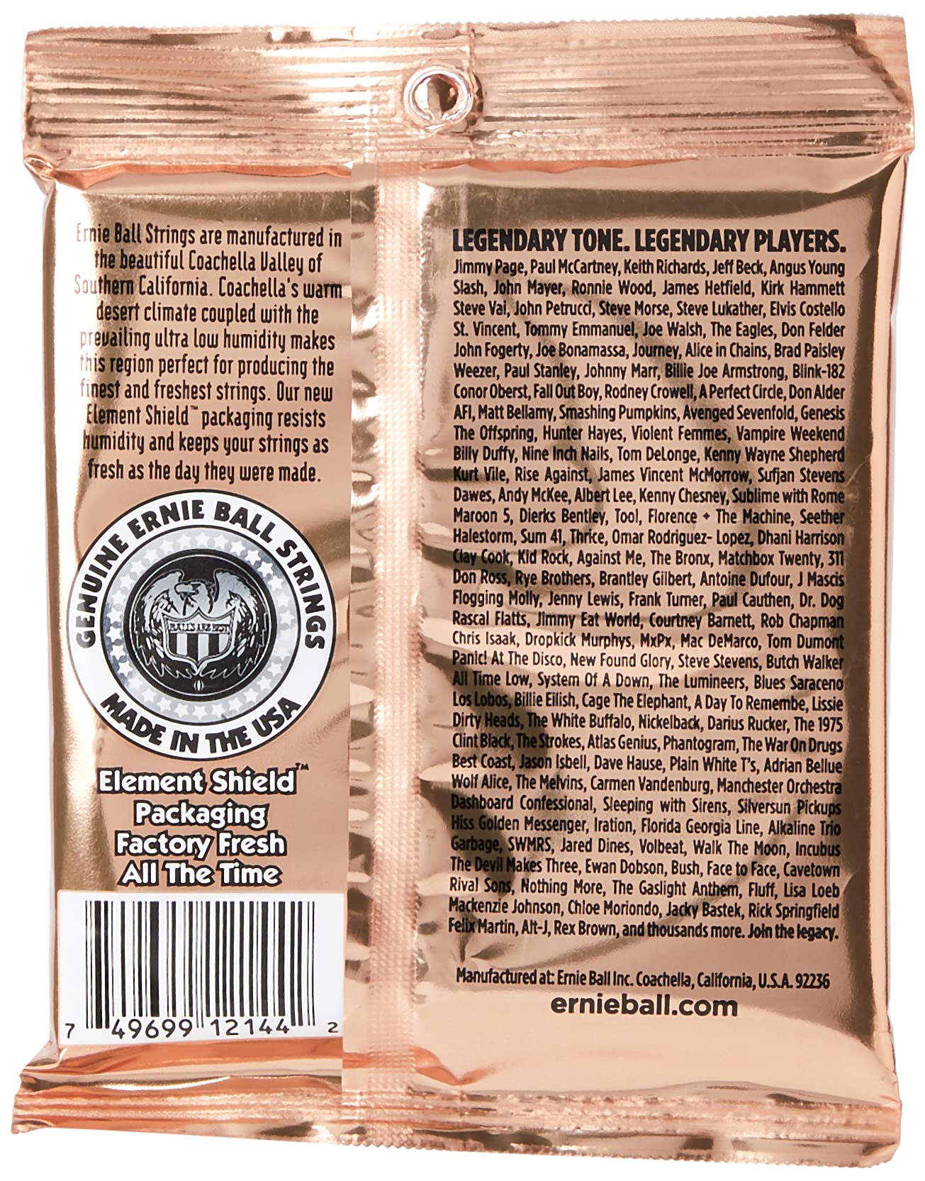 Ernie Ball Earthwood Light Phosphor Bronze Acoustic Guitar Strings, 11-52 Gauge (P02148)