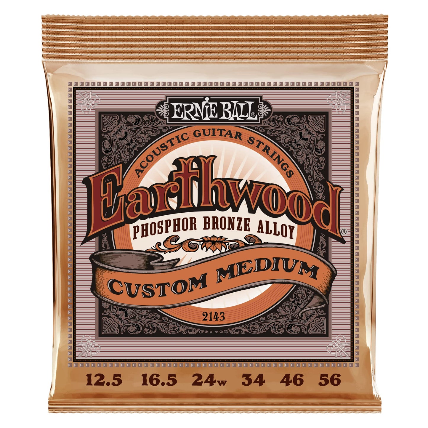 Ernie Ball Earthwood Light Phosphor Bronze Acoustic Guitar Strings, 11-52 Gauge (P02148)