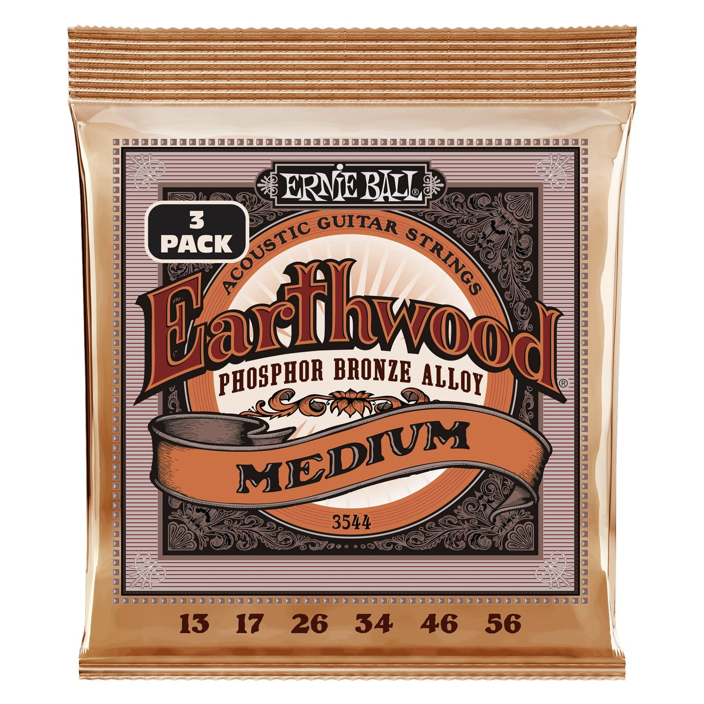 Ernie Ball Earthwood Light Phosphor Bronze Acoustic Guitar Strings, 11-52 Gauge (P02148)