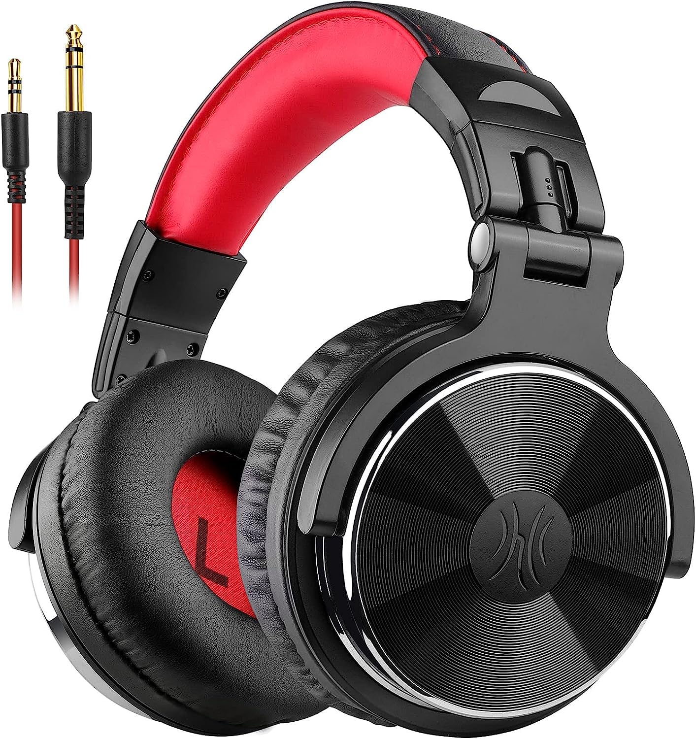 OneOdio Wired Over Ear Headphones Studio Monitor & Mixing DJ Stereo Headsets with 50mm Neodymium Drivers and 1/4 to 3.5mm Jack for AMP Computer Recording Podcast Keyboard Guitar Laptop - Black