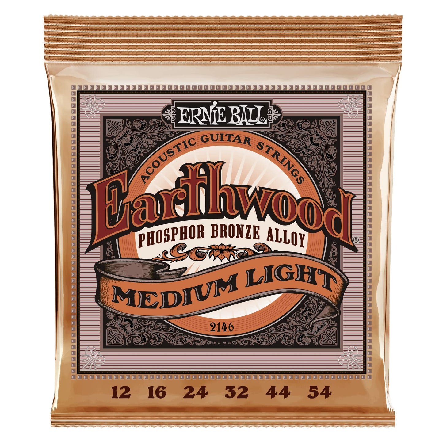 Ernie Ball Earthwood Light Phosphor Bronze Acoustic Guitar Strings, 11-52 Gauge (P02148)