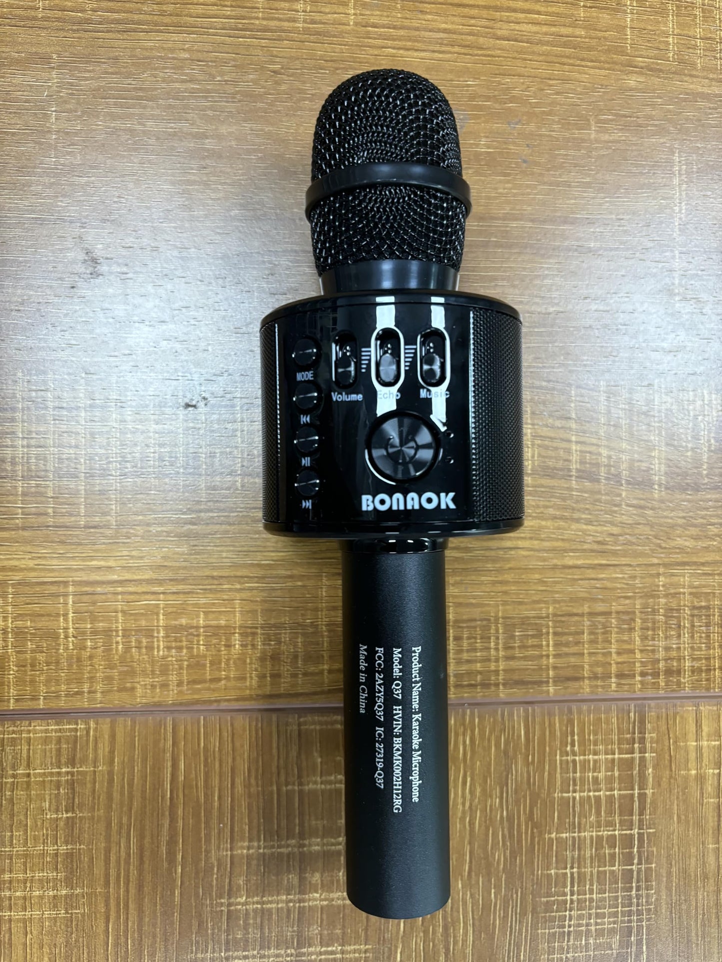 BONAOK Wireless Bluetooth Karaoke Microphone, 3-in-1 Portable Handheld Mic Speaker for All Smartphones,Gifts for Girls Kids Adults All Age Q37(Rose Gold)