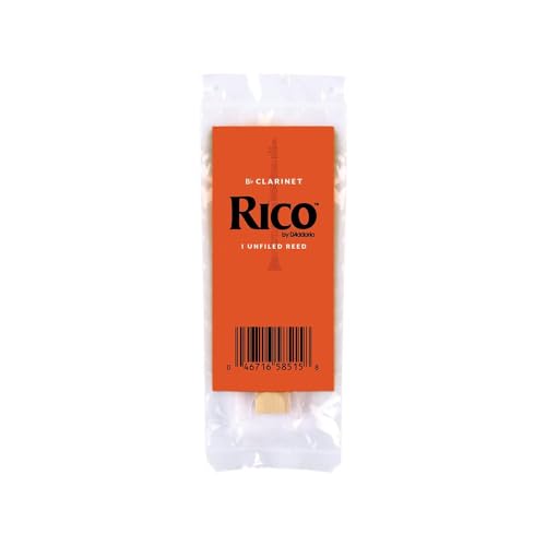 D’Addario Woodwinds - Rico Bb Clarinet Reeds - Reeds for Bb Clarinet - Crafted for Beginners, Students, Educators - Strength 2.5, 10-pack