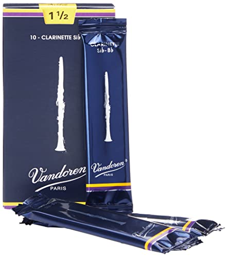 Vandoren CR103 Bb Clarinet Traditional Reeds Strength 3; Box of 10