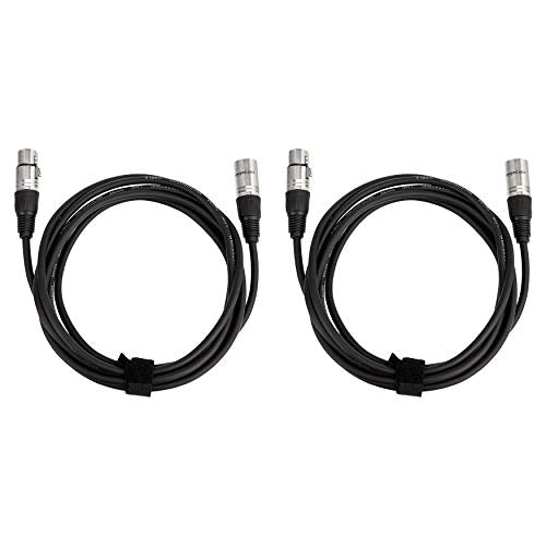 Amazon Basics XLR Microphone Cable for Speaker or PA System, All Copper Conductors, 6MM PVC Jacket, 6 Foot, Black