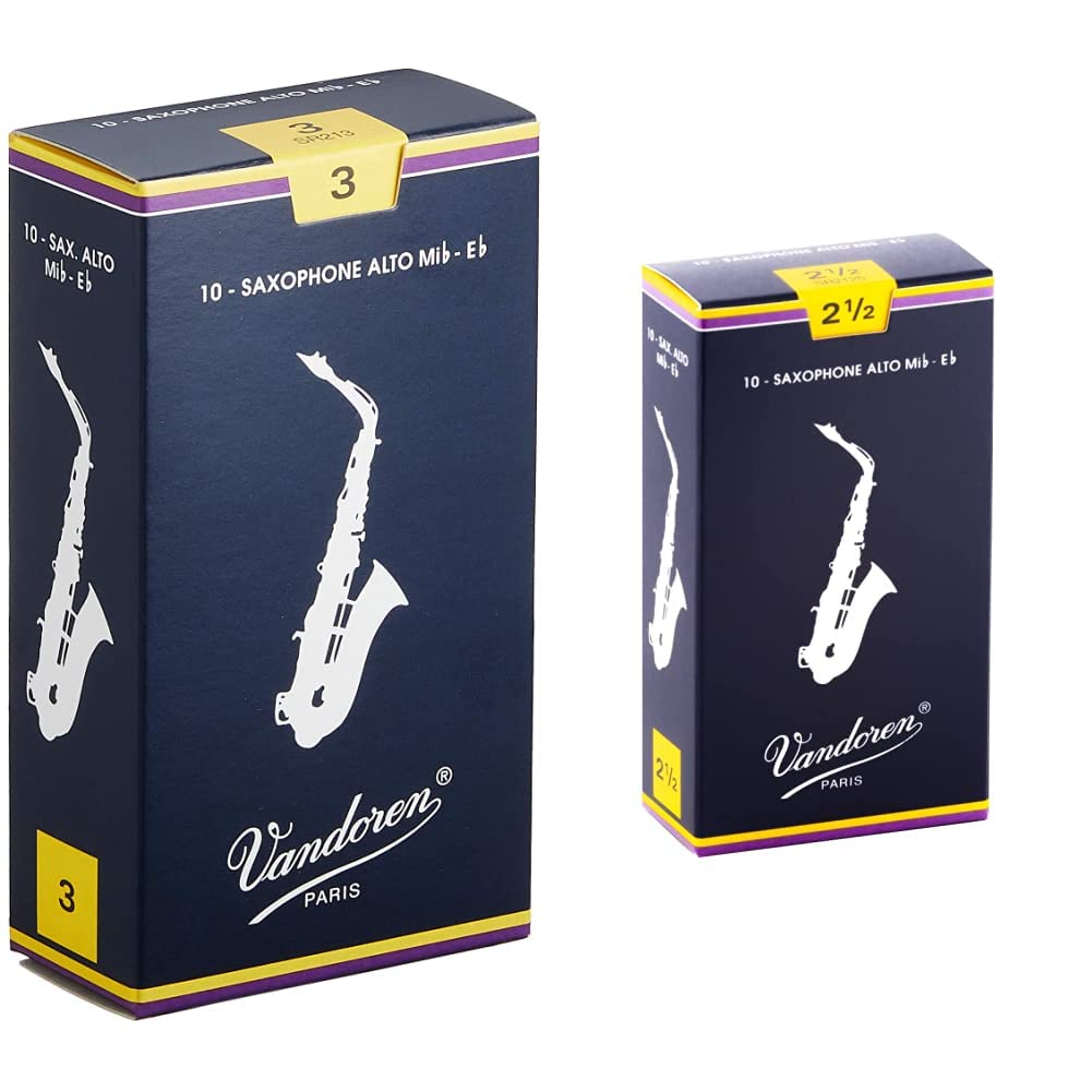 Vandoren SR213 Alto Sax Traditional Reeds Strength 3; Box of 10