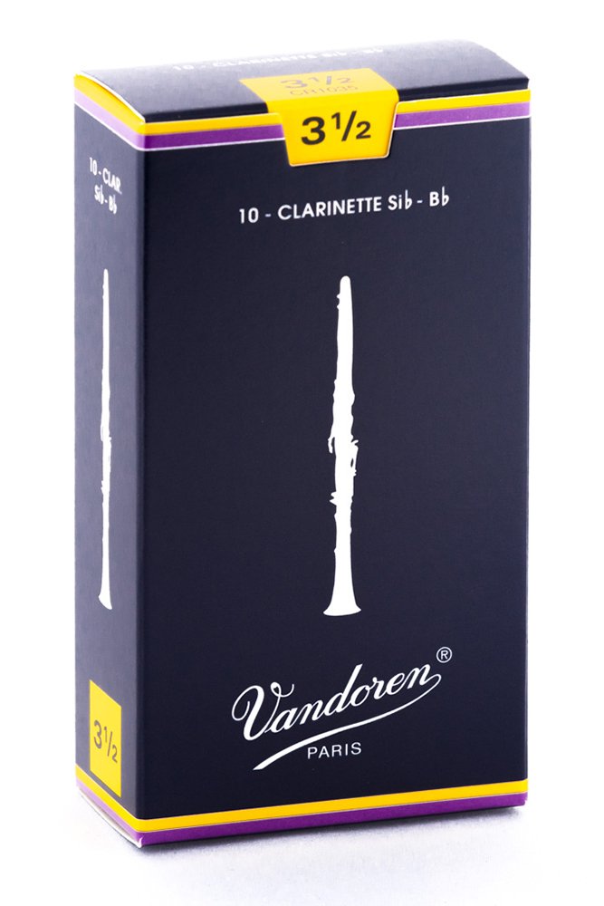 Vandoren CR103 Bb Clarinet Traditional Reeds Strength 3; Box of 10