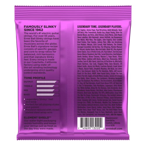 Ernie Ball Regular Slinky Nickel Wound Electric Guitar Strings 3 Pack - 10-46 Gauge