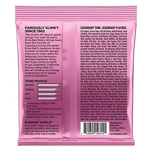 Ernie Ball Regular Slinky Nickel Wound Electric Guitar Strings 3 Pack - 10-46 Gauge