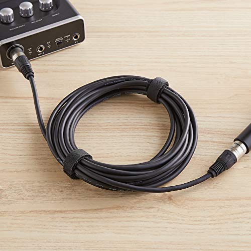 Amazon Basics XLR Microphone Cable for Speaker or PA System, All Copper Conductors, 6MM PVC Jacket, 6 Foot, Black