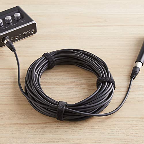 Amazon Basics XLR Microphone Cable for Speaker or PA System, All Copper Conductors, 6MM PVC Jacket, 6 Foot, Black