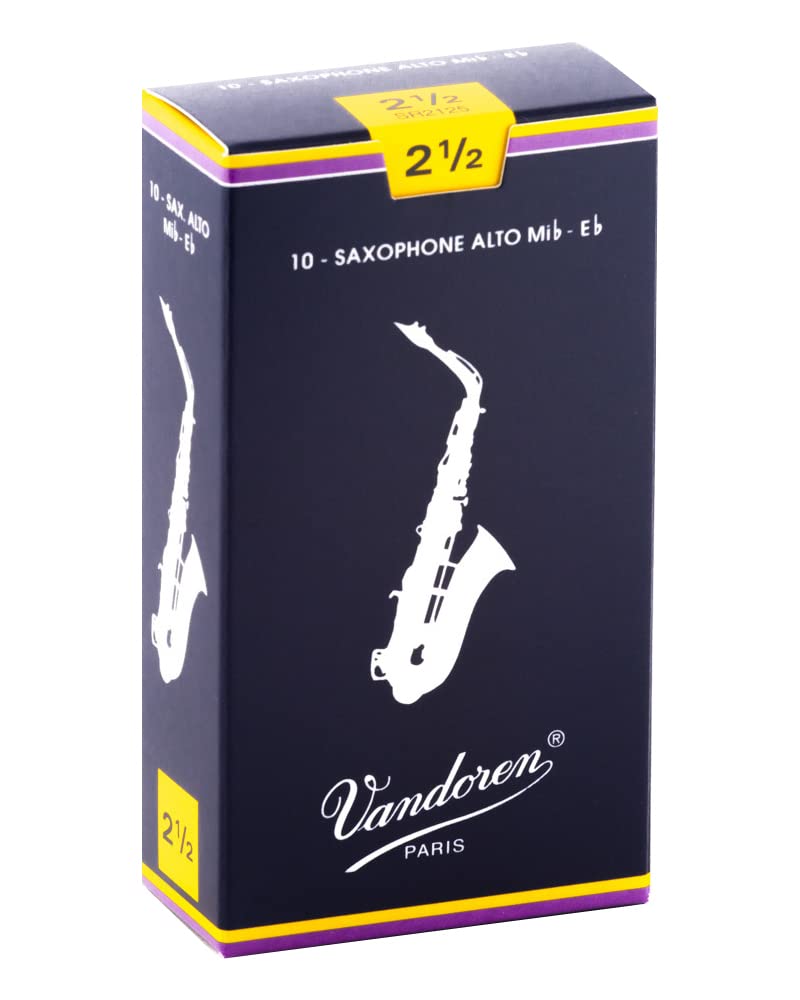 Vandoren SR213 Alto Sax Traditional Reeds Strength 3; Box of 10