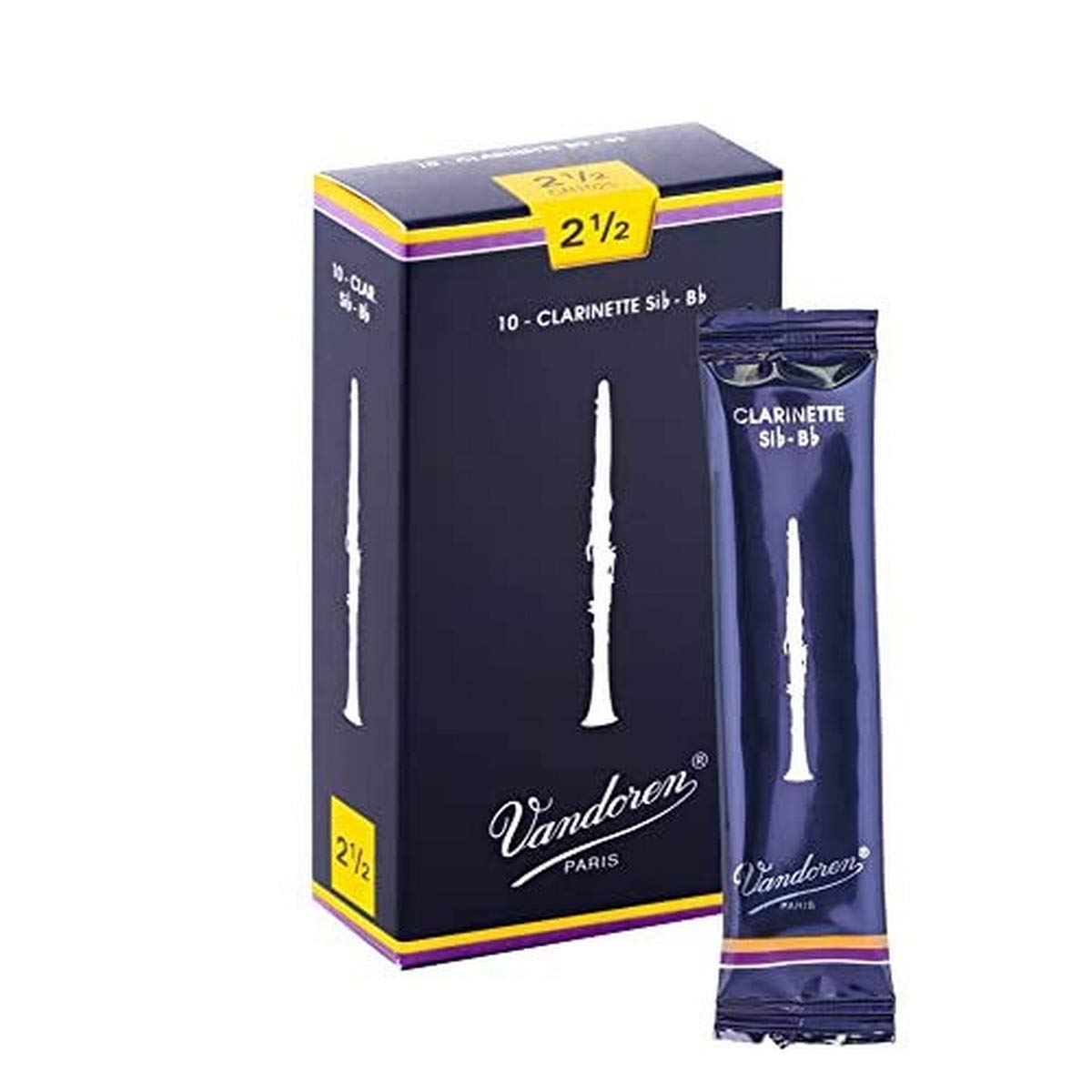 Vandoren CR103 Bb Clarinet Traditional Reeds Strength 3; Box of 10