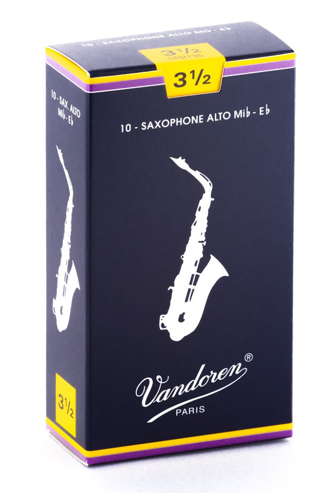 Vandoren SR213 Alto Sax Traditional Reeds Strength 3; Box of 10