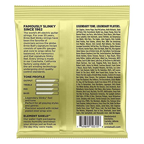 Ernie Ball Regular Slinky Nickel Wound Electric Guitar Strings 3 Pack - 10-46 Gauge