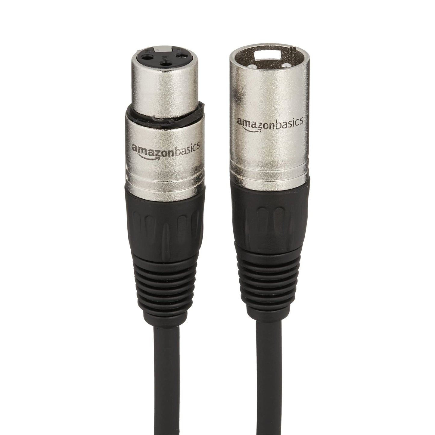 Amazon Basics XLR Microphone Cable for Speaker or PA System, All Copper Conductors, 6MM PVC Jacket, 6 Foot, Black