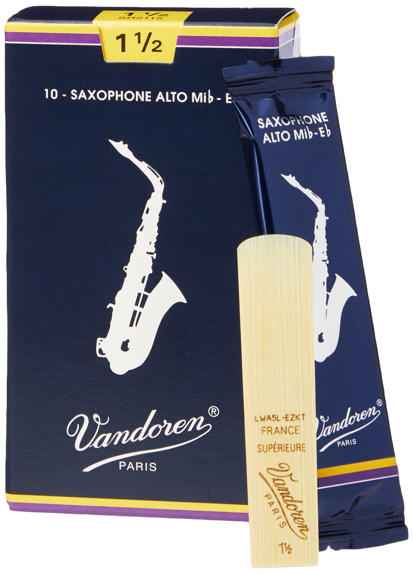 Vandoren SR213 Alto Sax Traditional Reeds Strength 3; Box of 10