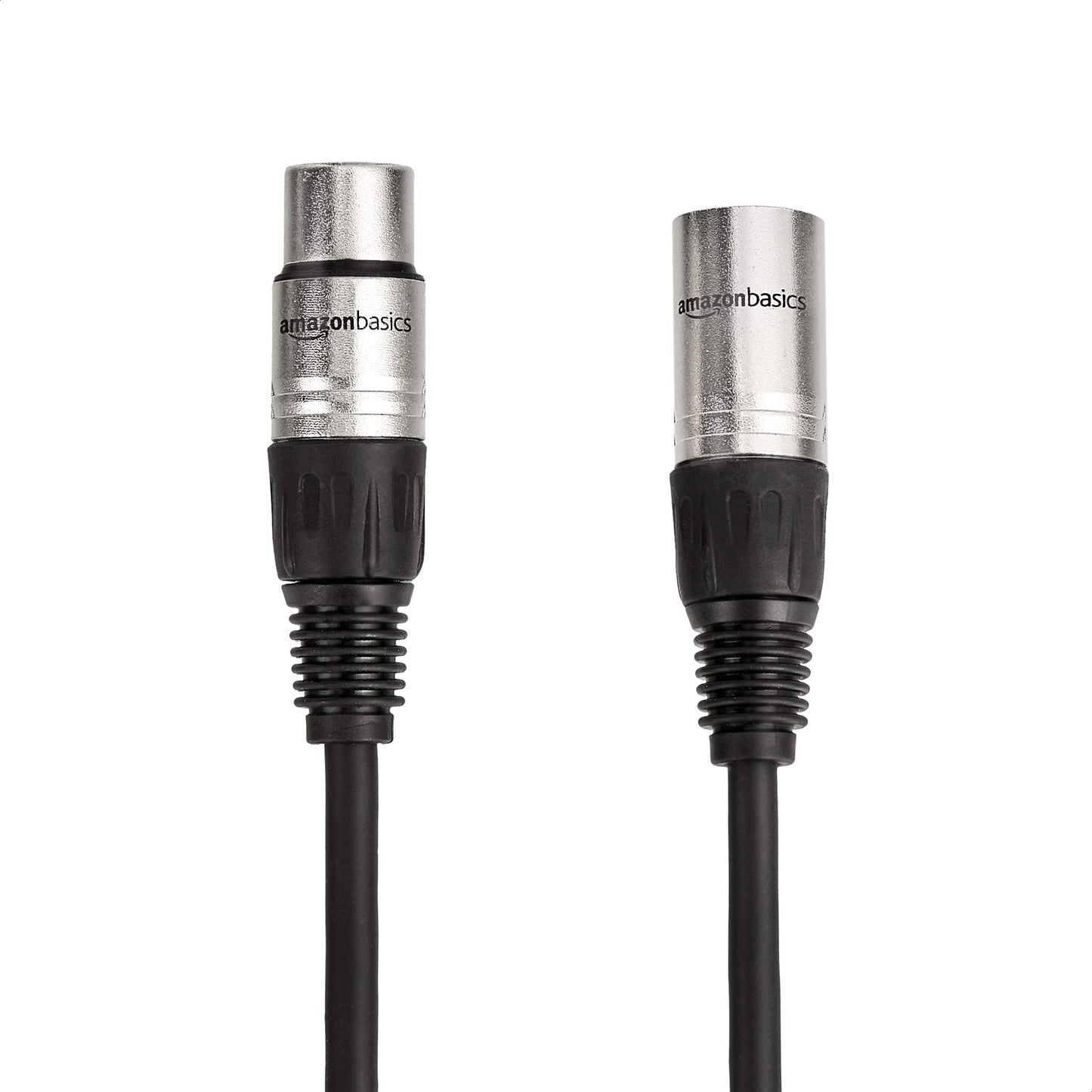 Amazon Basics XLR Microphone Cable for Speaker or PA System, All Copper Conductors, 6MM PVC Jacket, 6 Foot, Black