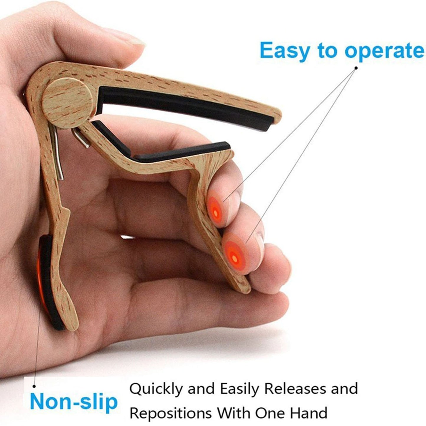 WINGO Guitar Capo for Acoustic and Electric Guitars - Rosewood Color with 5 Picks