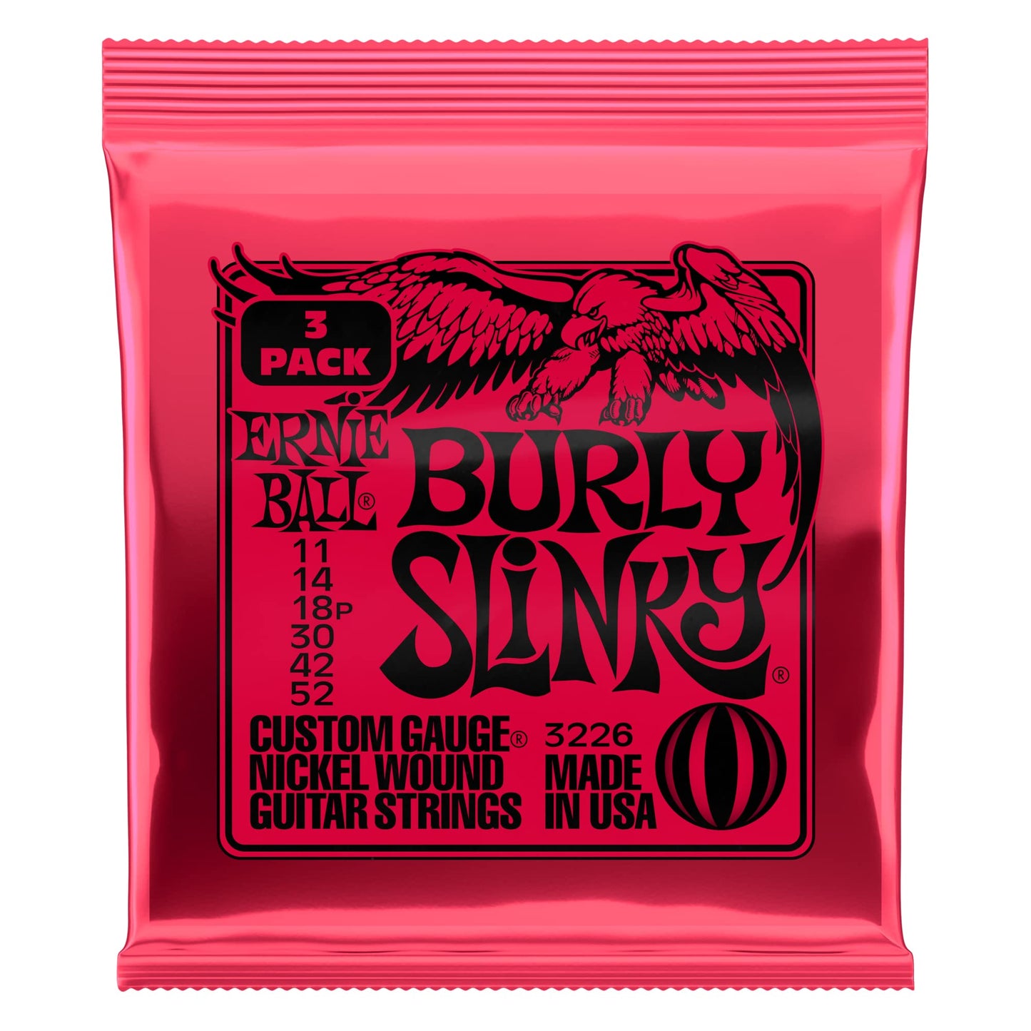 Ernie Ball Regular Slinky Nickel Wound Electric Guitar Strings 3 Pack - 10-46 Gauge