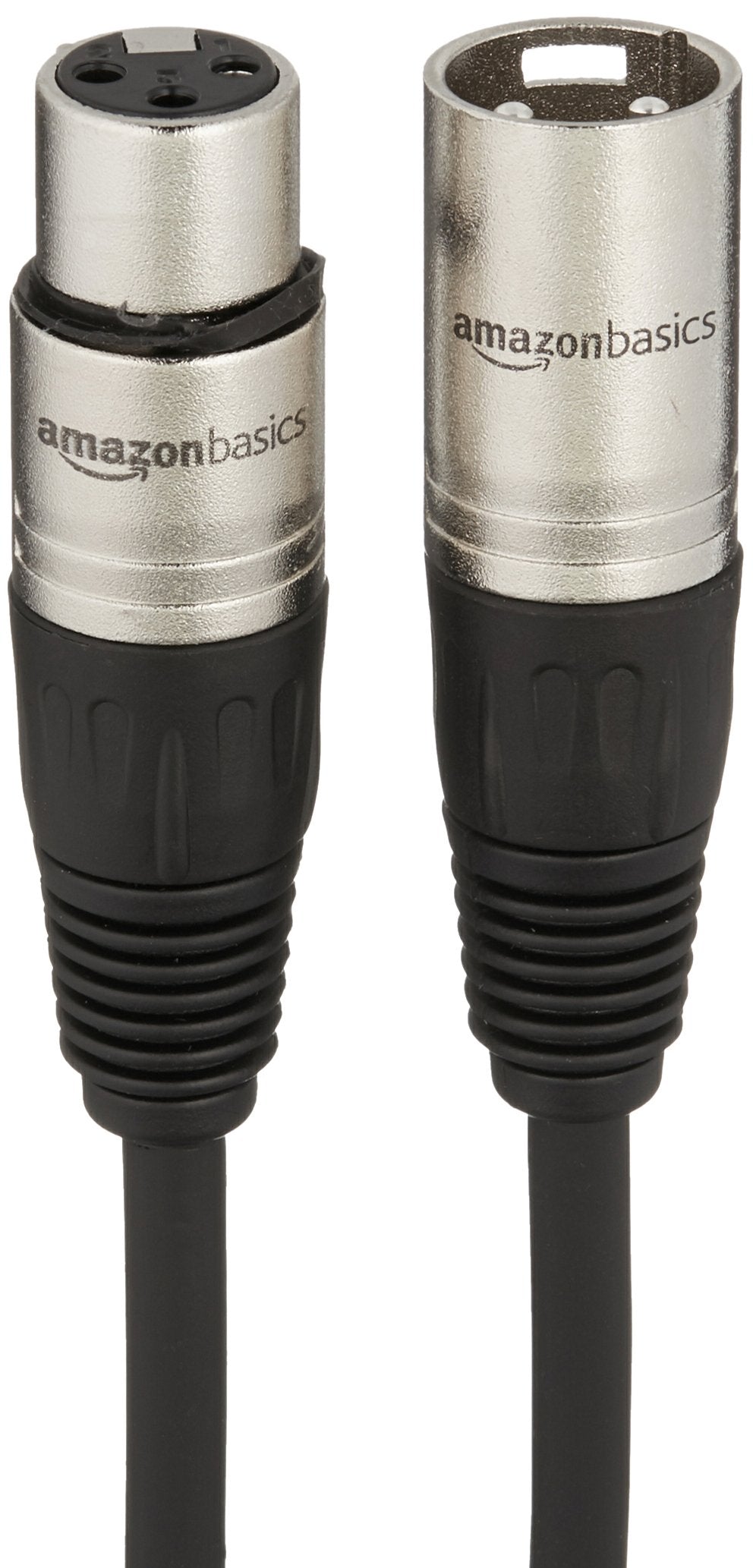 Amazon Basics XLR Microphone Cable for Speaker or PA System, All Copper Conductors, 6MM PVC Jacket, 6 Foot, Black