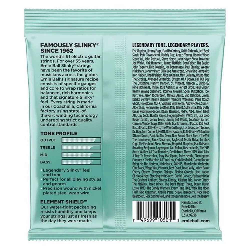 Ernie Ball Regular Slinky Nickel Wound Electric Guitar Strings 3 Pack - 10-46 Gauge