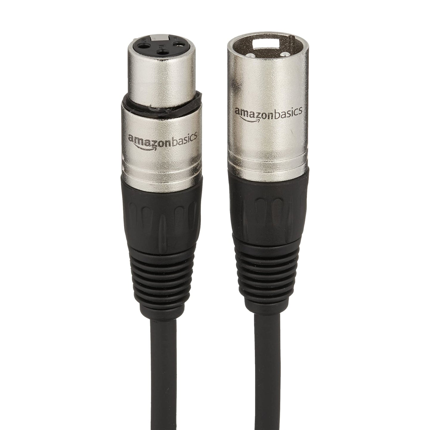 Amazon Basics XLR Microphone Cable for Speaker or PA System, All Copper Conductors, 6MM PVC Jacket, 6 Foot, Black