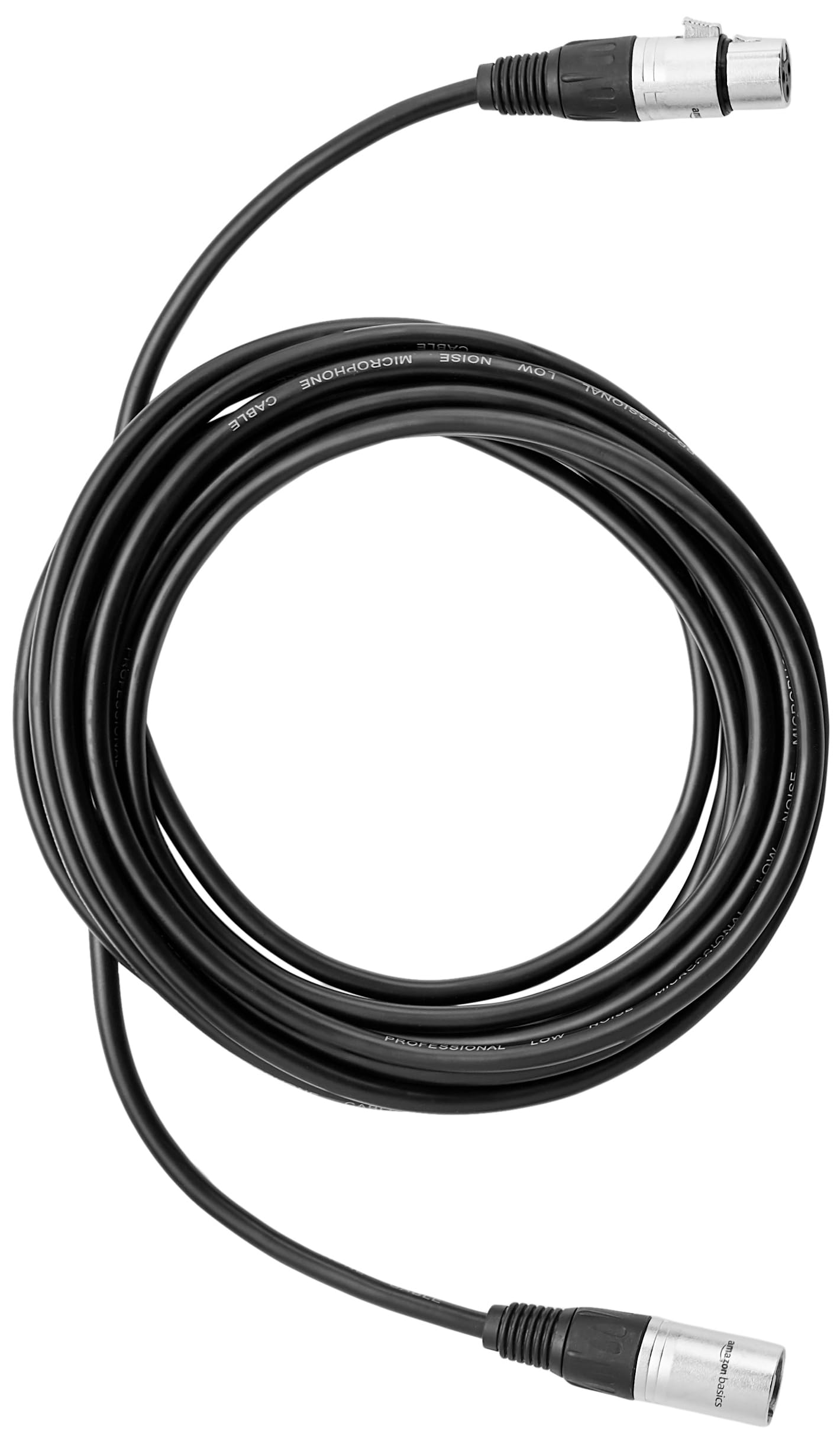 Amazon Basics XLR Microphone Cable for Speaker or PA System, All Copper Conductors, 6MM PVC Jacket, 6 Foot, Black