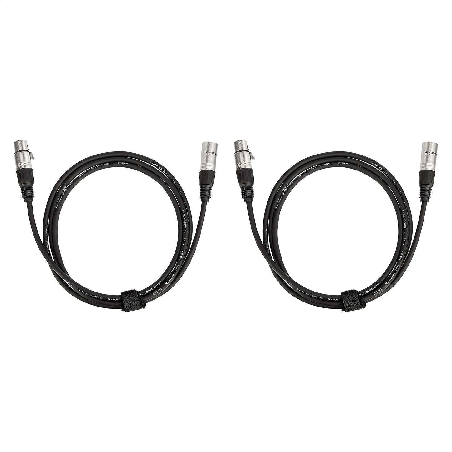 Amazon Basics XLR Microphone Cable for Speaker or PA System, All Copper Conductors, 6MM PVC Jacket, 6 Foot, Black