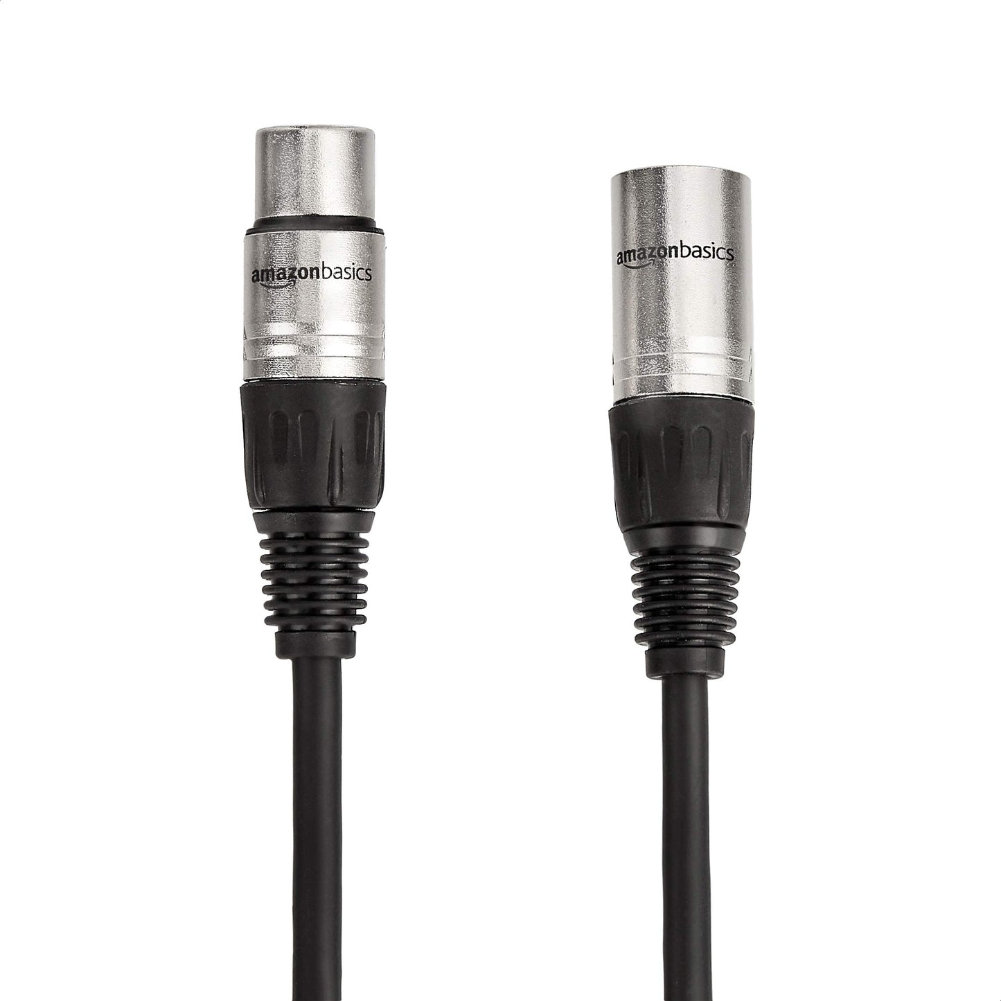 Amazon Basics XLR Microphone Cable for Speaker or PA System, All Copper Conductors, 6MM PVC Jacket, 6 Foot, Black